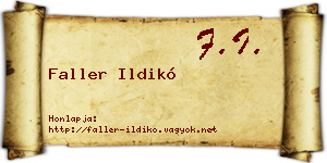 Faller Ildikó névjegykártya