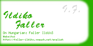 ildiko faller business card